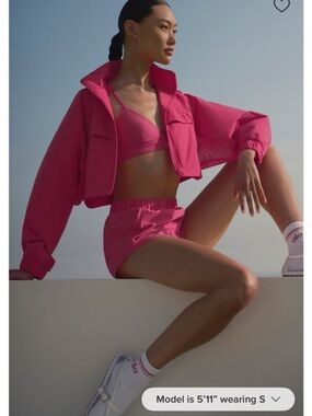 alo cropped playmaker jacket Pink Summer Crush size S